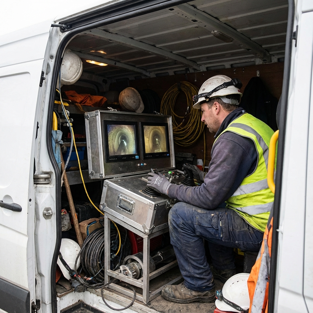 Engineer operating robotic cutter